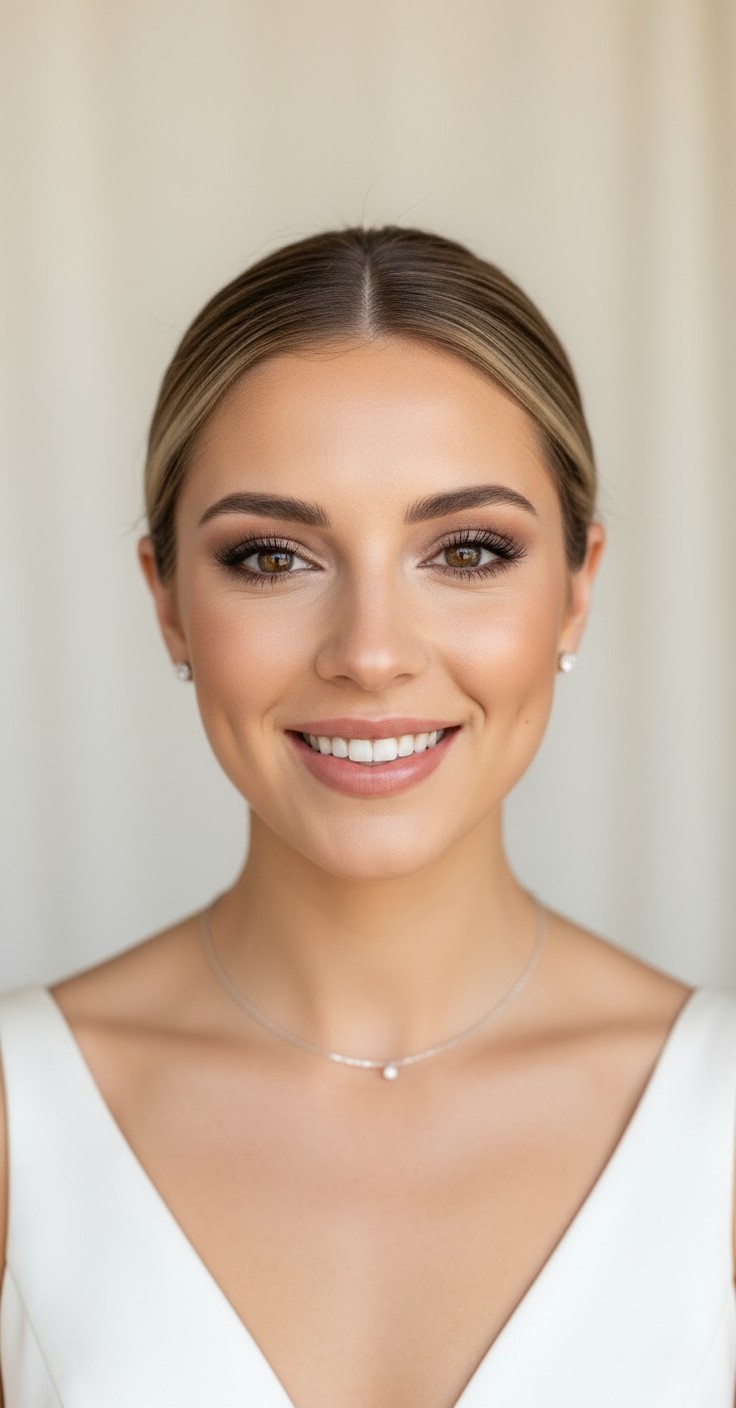 After Sleek Wedding Bun